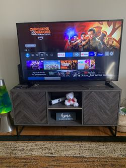 Grey Wooden TV Stand