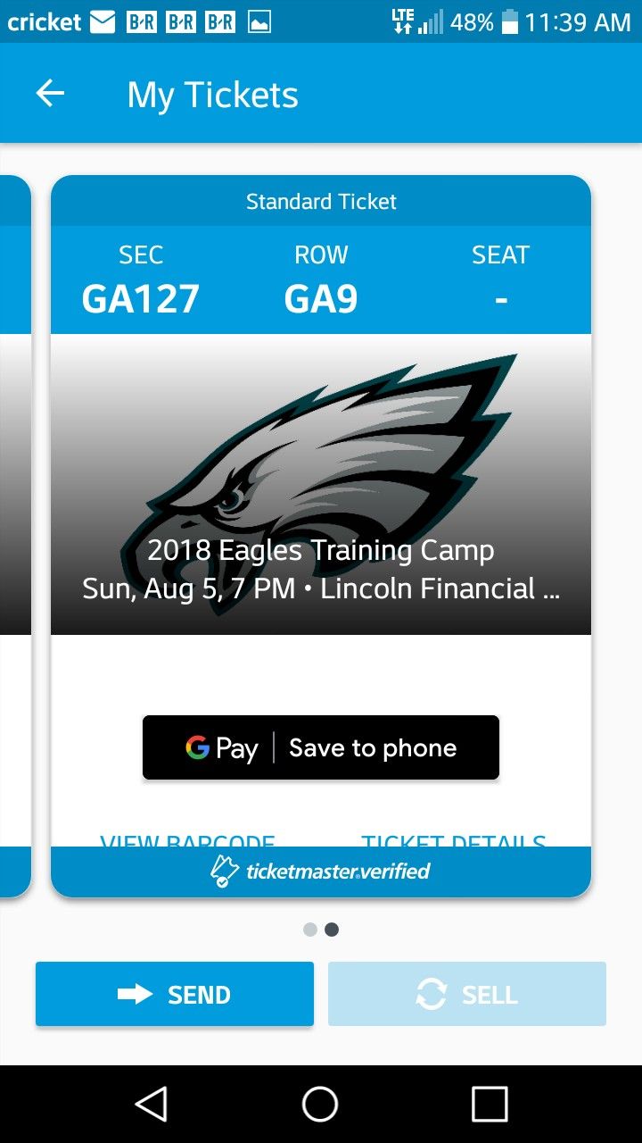 2 eagles training camp tickets