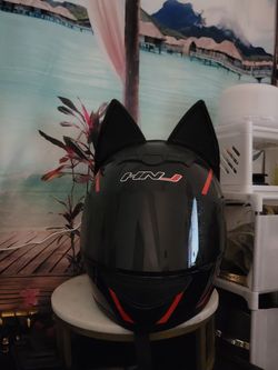 Selling M SIZE MOTORCYCLE CAT HELMET.