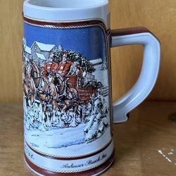 Budweiser Clydesdales Ceramic 6.5” Collector’s Series 1989 Beer Stein Mug