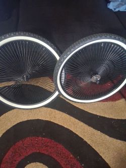 26-in rims for lowrider bikes 144 spokes with or without tiring inner tubes