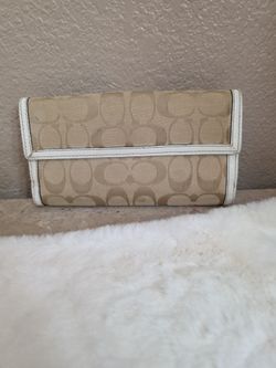 Coach Signature Canvas Trifold Wallet