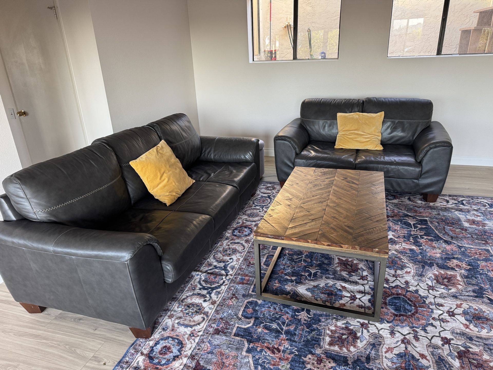 Leather Sofa & Loveseat