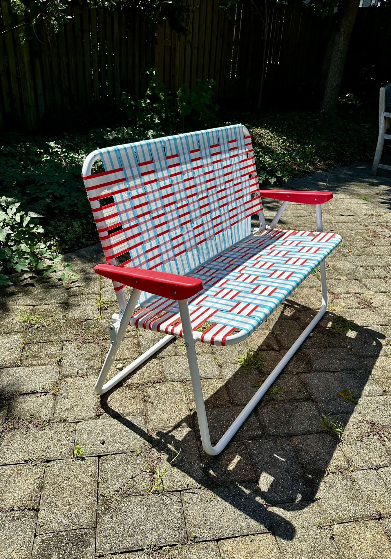 Outdoor Double Wide Folding Bench