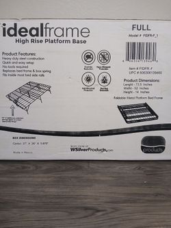 BRAND NEW In Box - IdealFrame Full Size Foldable Metal Platform Bed Frame