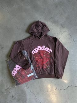 Large brown sp5der hoodie, brand new