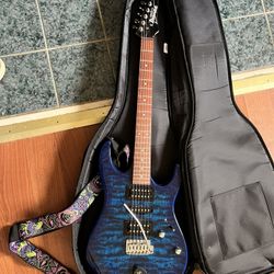 Electric Guitar With Amp And Stand