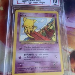 $50 Pokémon TCG Abra Team Rocket 49/82 Regular Unlimited Common CG 10 and Pokémon TCG Dark Kadabra - 39/82 - Uncommon Unlimited Team Rocket CG 10