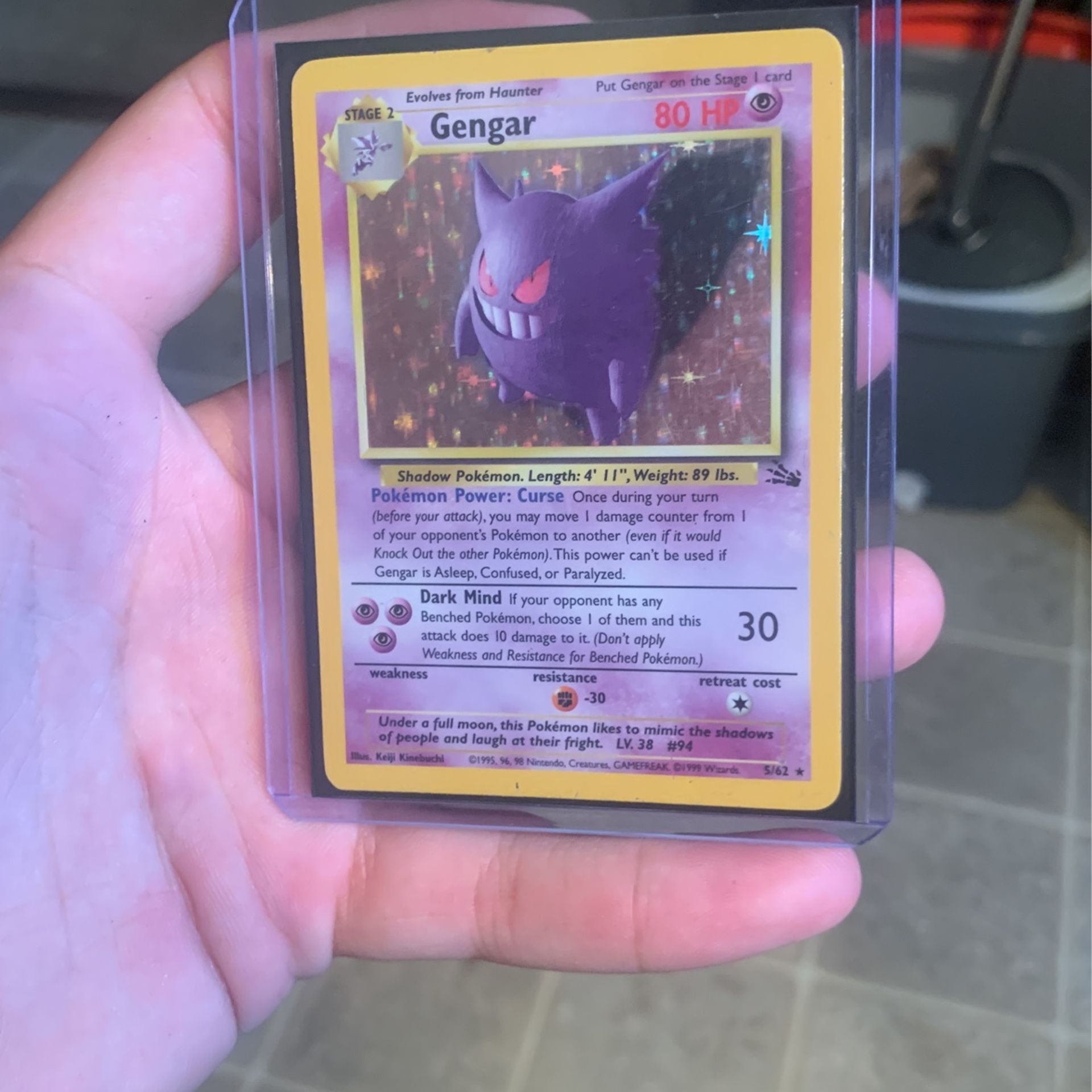 Gengar Fossil Holo Vintage