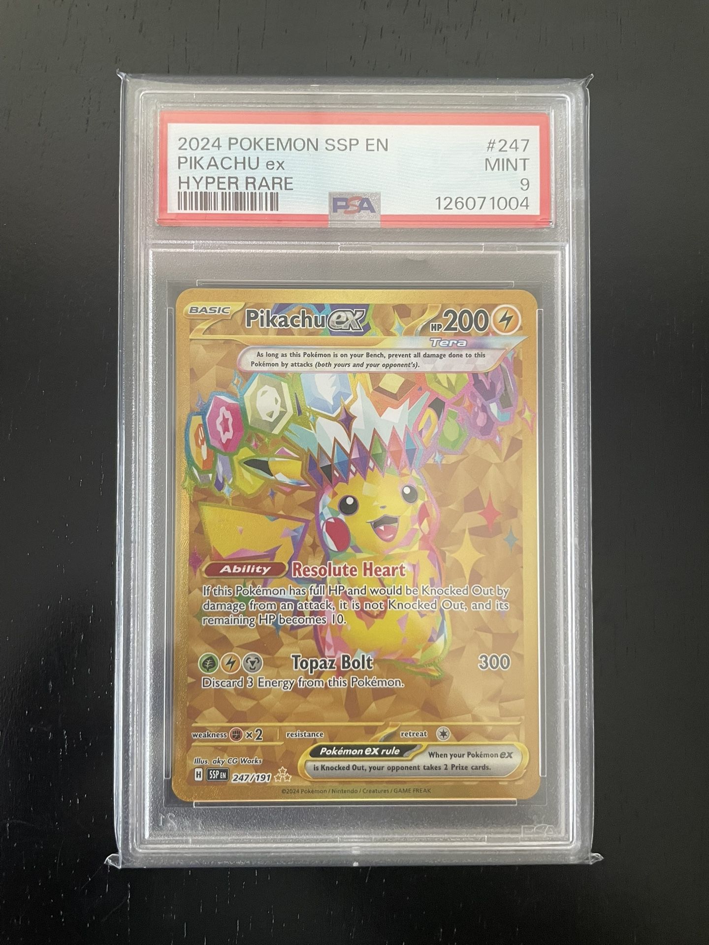 Pokemon TCG - Pikachu #247 PSA 9