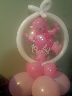 Baby girl balloons