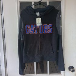 VICTORIA SECRET PINK BLING FLEECE FLORIDA "GATORS" FULL ZIP HOODIE S NWT