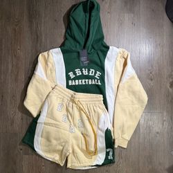 Rhude Basketball Hoodie and Shorts Set MEDIUM
