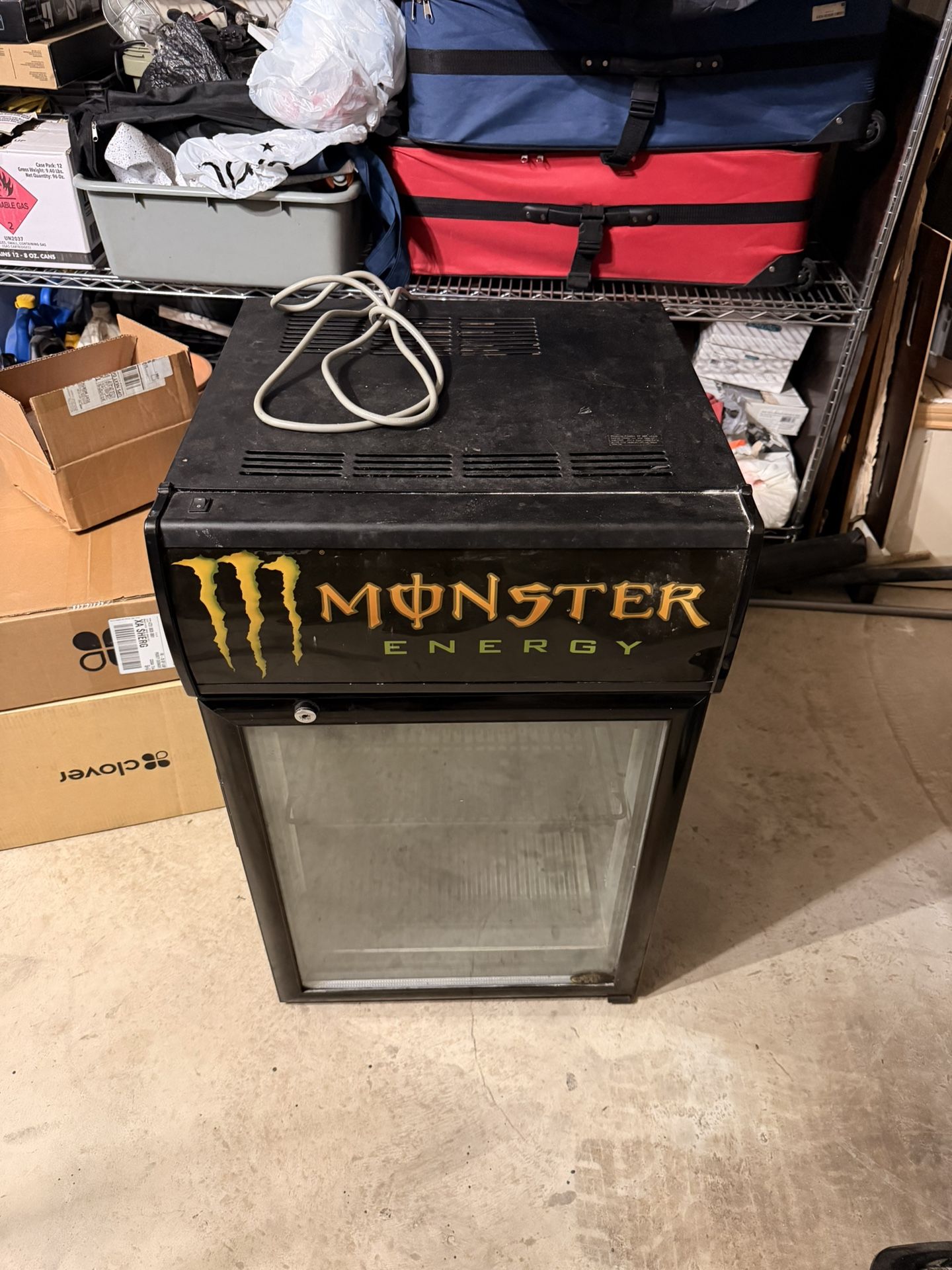 Monster Energy Display Mini Fridge – Works Great