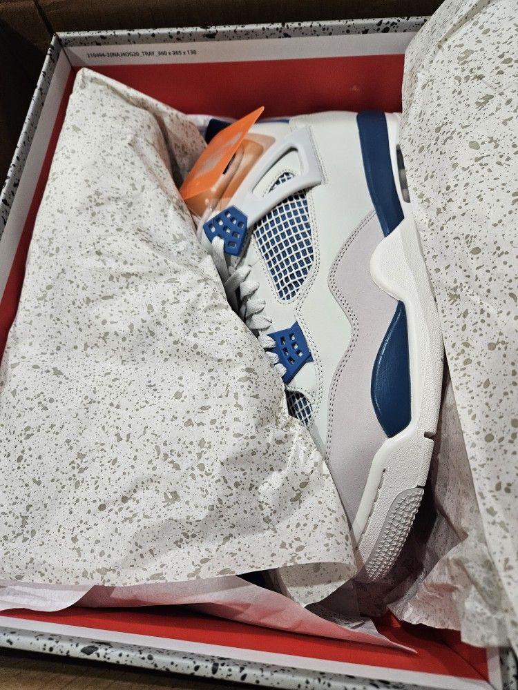 Jordan 4 Military Blue 2024 Size 13 Fresh New In Box Not Even Taken Out Of Box.