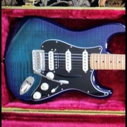  Stratocaster HSS LTD EDITION With Hard Case, Awesome Player Series on Gorgeous Blue Plus Top With Tremolo; Best$ or Trade a US TELECASTER +$ To U