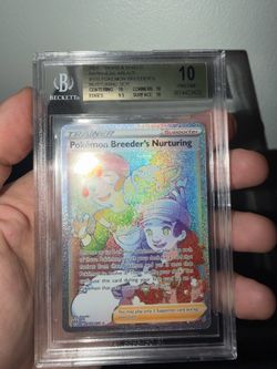 Pokemon Breeder Nurturing slab BGS 10 PSA 10 rainbow