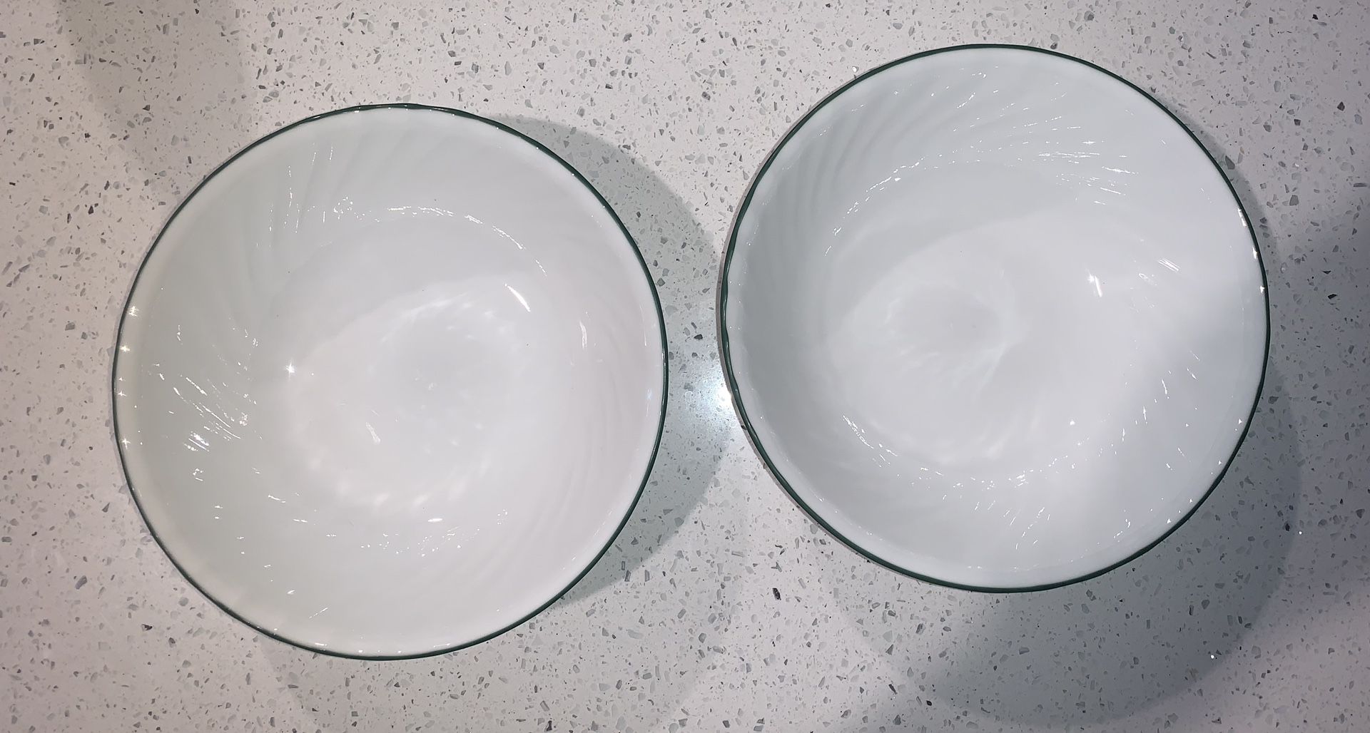 2 bowls of Corelle Dinnerware by Corning