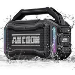 ANCOON Speakers Bluetooth Wireless: 80W(Peak) Loud Speaker with Bass, 20H Playtime, IPX6 Waterproof, Large Jobsite Speakers for Work, Outdoor, Worksho