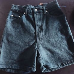 Green Demin Jorts for Kids