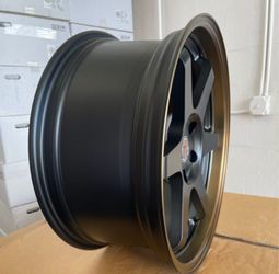 TRAKLITE DRIVE 18X8.5 5X114.3 ET35 CB73.1 MATTE BLACK / MACHINE BRONZE LIP,. SET OF 4 