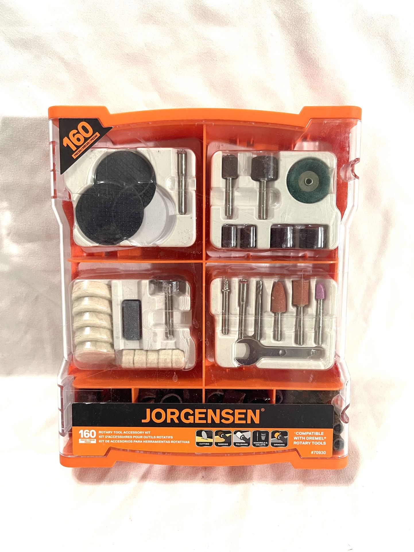 Brand New 160 Piece (Jorgensen) Rotary Tool Accessory Kit. 