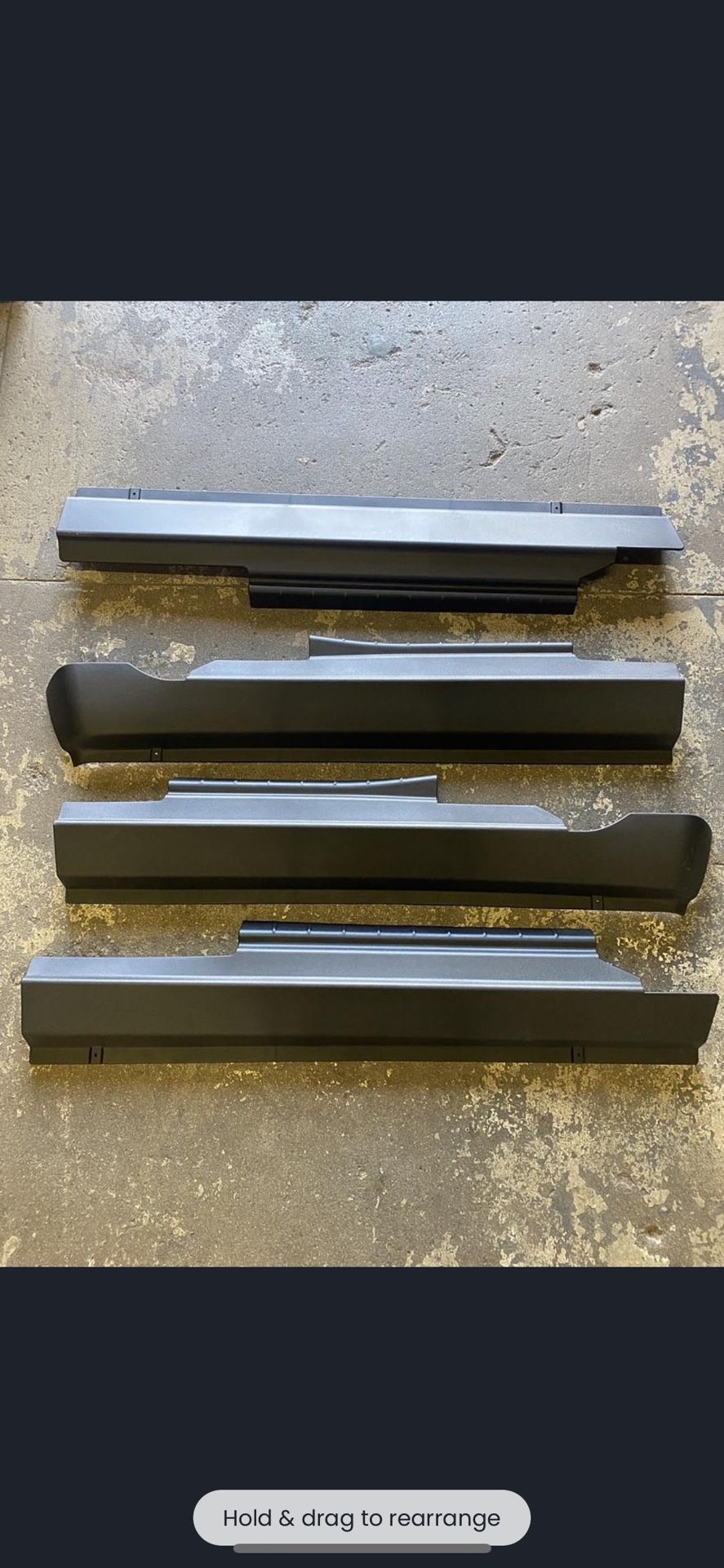 ZTL-Y-0161 09-18 dodge ram 1(contact info removed) 3500 Matte Black Textured Rocker Panel Sill Plate Cover Trim
