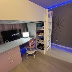 Loft Bed Pink IKEA 