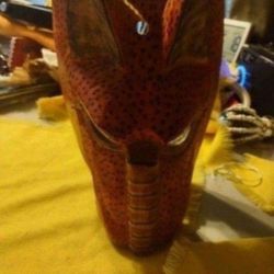 One of a kind true collectible handmade hand painted from Guatemala mask