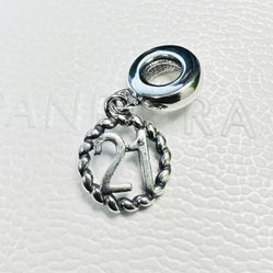 RETIRED Pandora 21st Birthday Dangle Charm 790494 