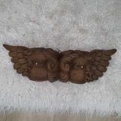 Twin Cherubs w/ Real Marble Eyes  ~ Art From Mexico