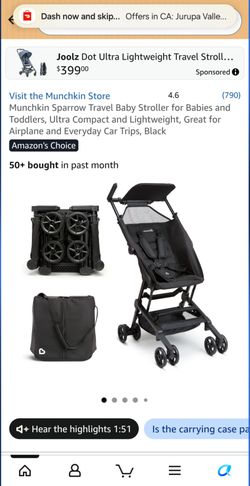 Munchkin Sparrow Travel Baby Stroller
