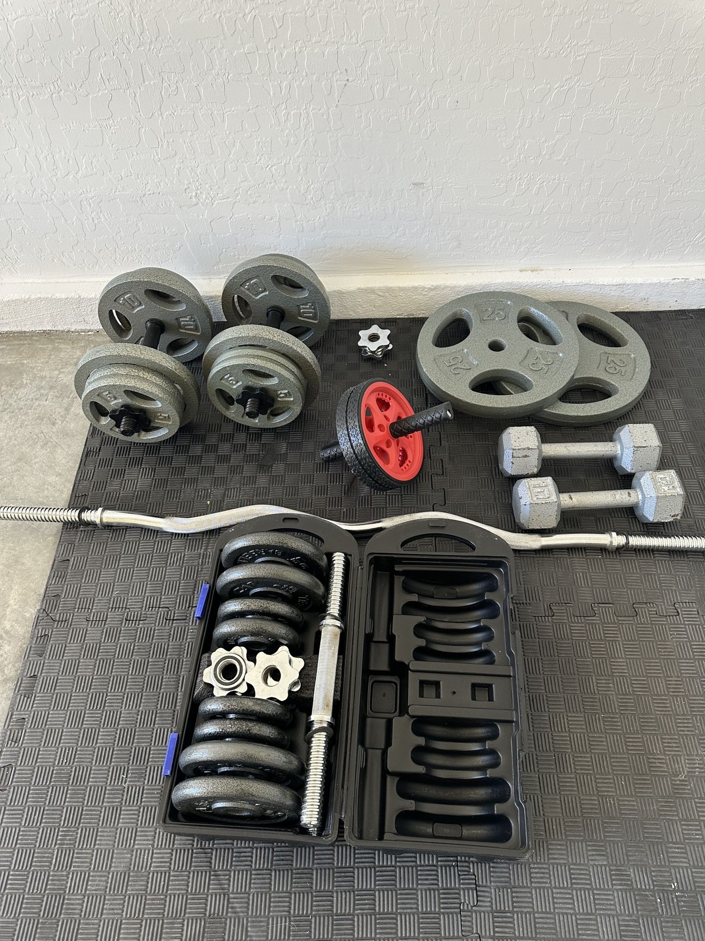 160 lb Weight Set / Home Gym Equipment – Plates, Bars, Bench & More! - $250(Summerlin
