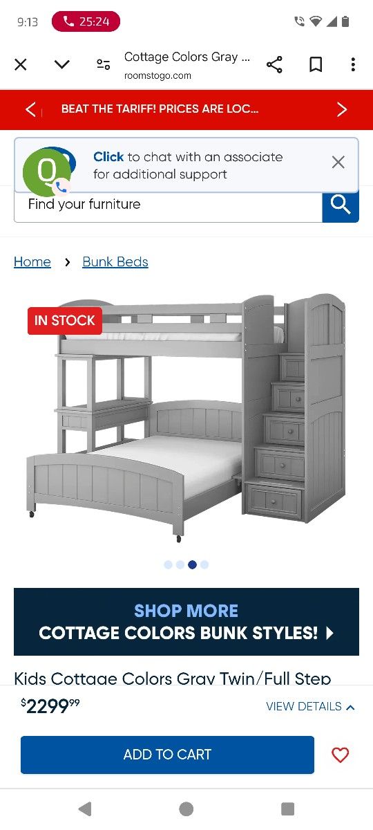 Bunk Bed Set Twin Over Full With Desk