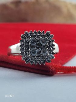 Effy 14K White Gold Genuine Natural Diamonds Cluster Ring Size 7 -Solid Gold!/ Anillo Effy de Oro Blanco con Diamantes! 👌🎁Post Tags: Anillo de Oro