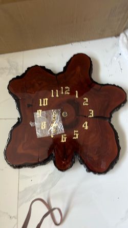 Live Edge Wood Slab Wall Clock