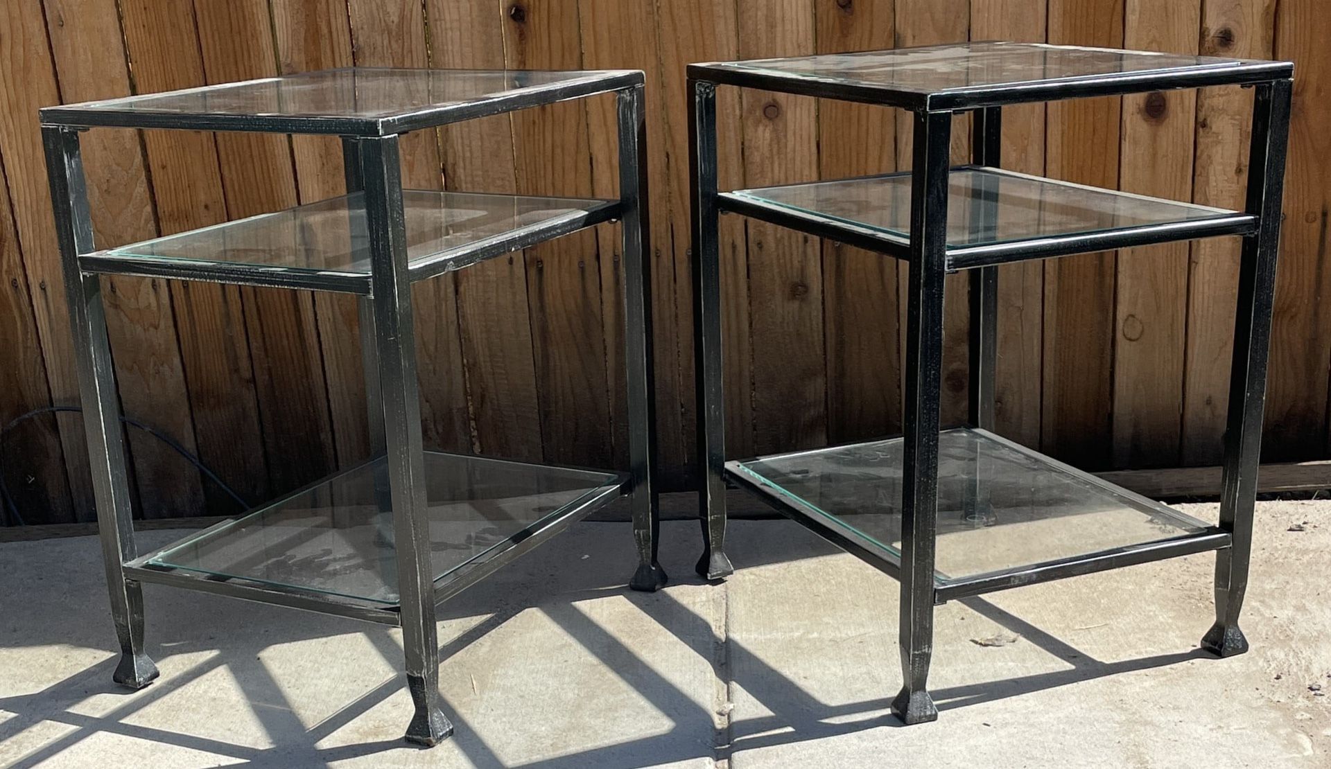 Metal/Glass End Tables