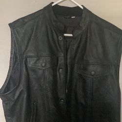 Men’s Leather Vest/ Jacket 