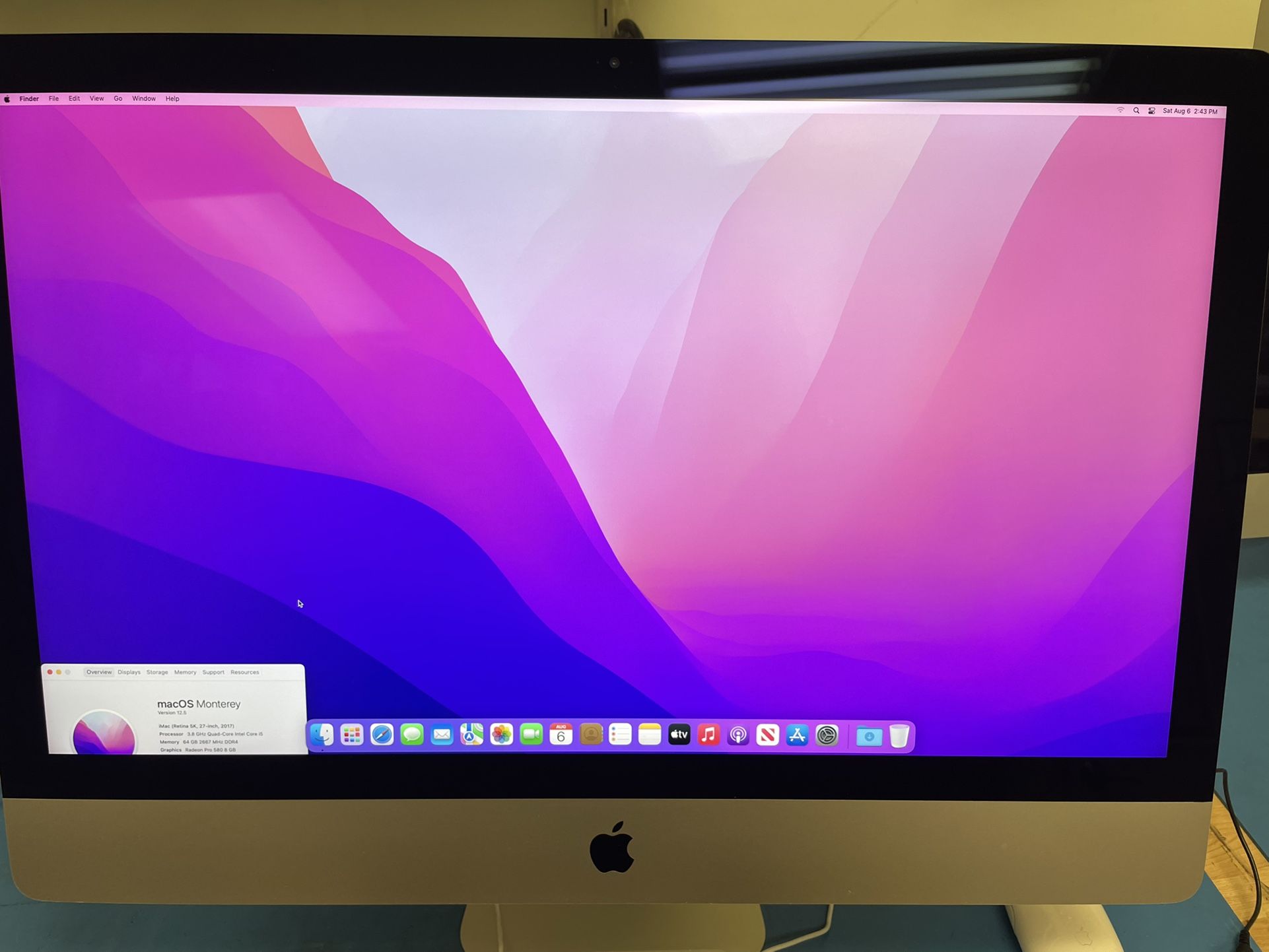 2017 27” iMac 64GB RAM 2.5TB Fusion Drive