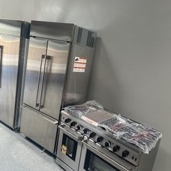 Monogram 36’  built In refrigerator -Thor 48’ Gas Stove 