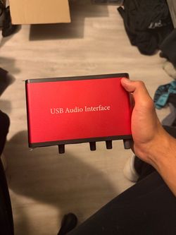 USB Audio Interface Red Aluminum