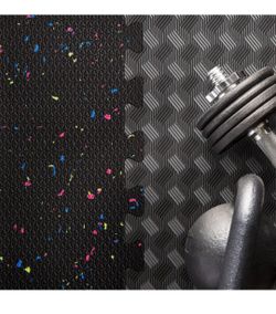 Norsk Dual Density Reversible GymFlooring, 96 sq ft., 24 in. x 24 in. Foam Mats