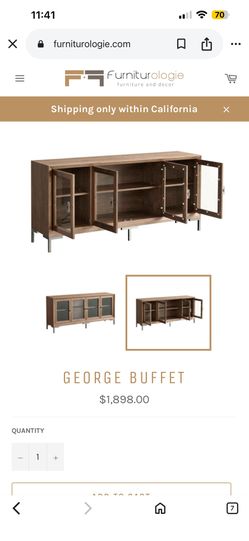 George 4-Door Cabinet Storage🔶BLACK FRIDAY DEAL🔶$800