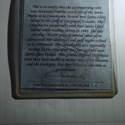 Santa Maria de la Consolacion Coin With Certification
