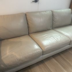 Light Gray Faux leather Sofa 