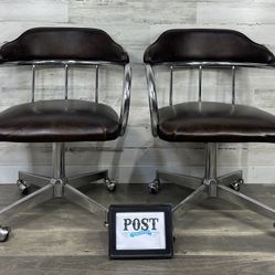 Vintage Mid Century Brody Rolling Chairs 