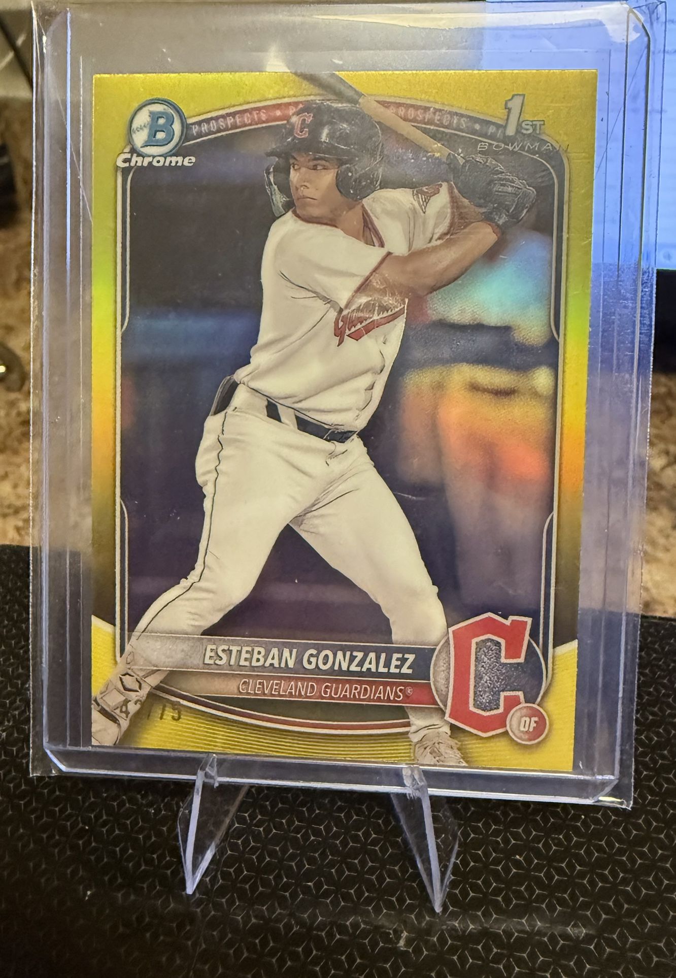 Cleveland Guardians- Esteban Gonzalez Gold Chrome /75