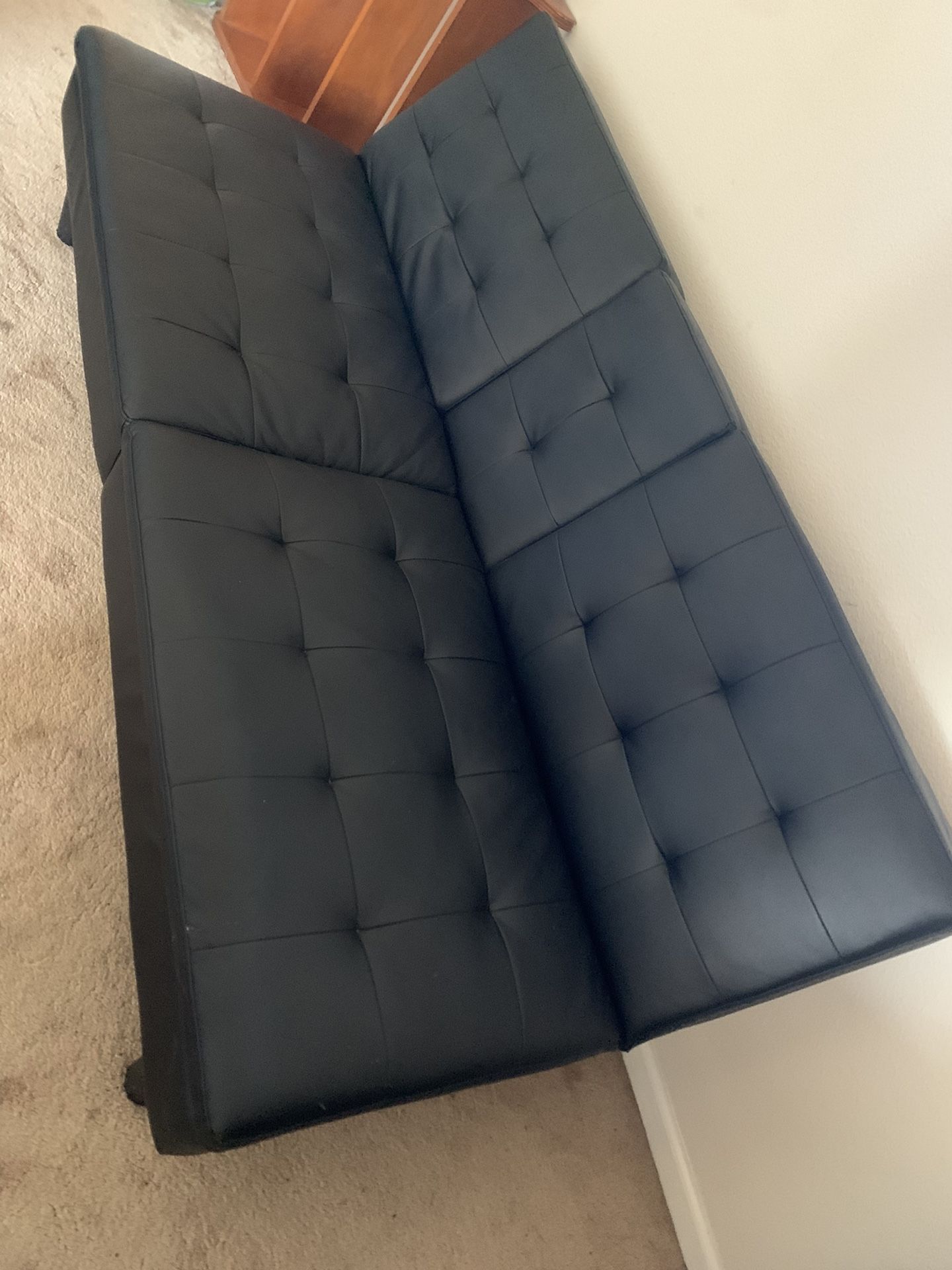 Black Couch And Reclinable Bed!!!