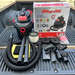 NEW Shop-Vac 4-Gallon 6 HP Corded Wet/Dry Shop Vacuum w/Accessories