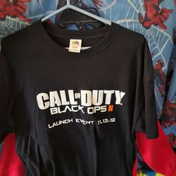 Call Of Duty Black Ops 2 Midnight Launch T-Shirt New